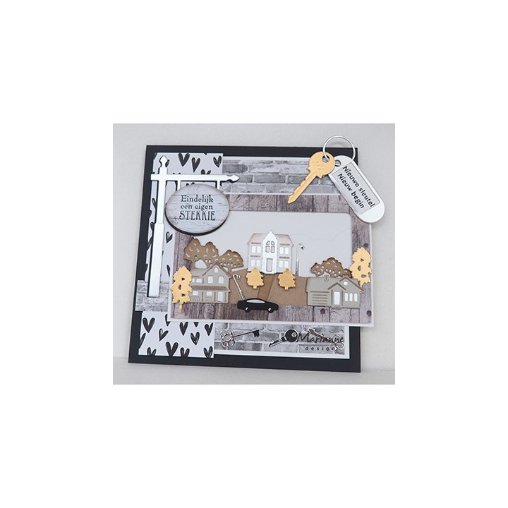 (LR0523)Creatables stencil Key ring