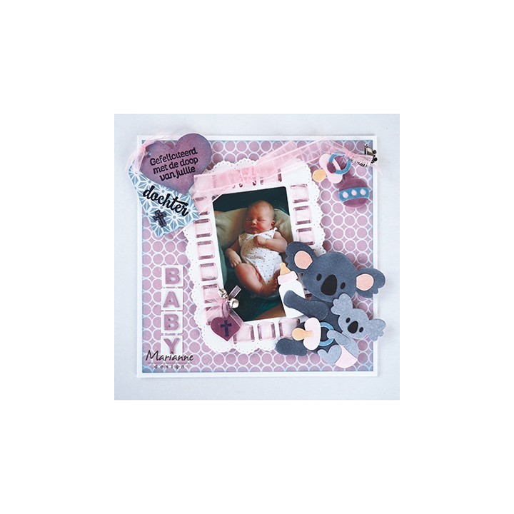(CR1436)Craftables stencil Ribbon rectangle