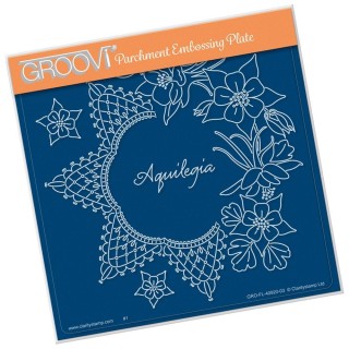(GRO-FL-40920-03)Groovi Plate A5 LINDA'S AQUILEGIA