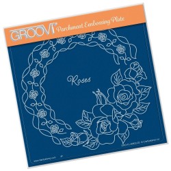 (GRO-FL-40922-03)Groovi Plate A5 LINDA'S ROSES & LACE