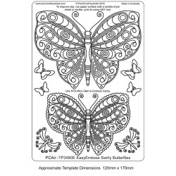 (TP3480E)PCA® EasyEmboss Swirly Butterflies