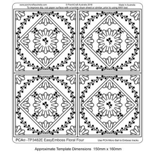 (TP3482E)PCA® EasyEmboss Floral Four