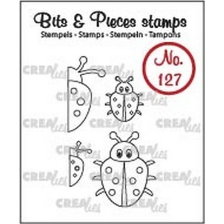 (CLBP127)Crealies Clearstamp Bits&Pieces no. 127 4x ladybug
