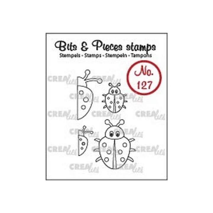 (CLBP127)Crealies Clearstamp Bits&Pieces no. 127 4x ladybug