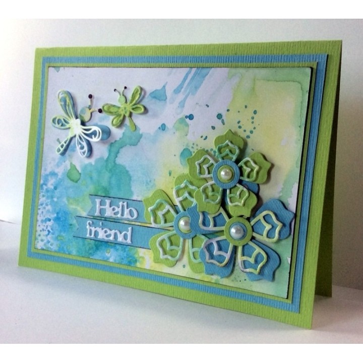 (CLBP128)Crealies Clearstamp Bits&Pieces no. 128 2x dragonfly
