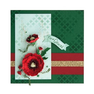 (27.4773)Flower Foam paper wrapped wire Dark green