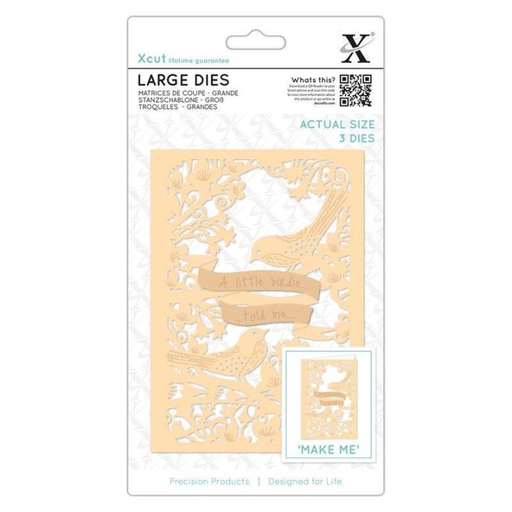 (XCU504095)Xcut Large Dies (3pcs) - A Little Birdie