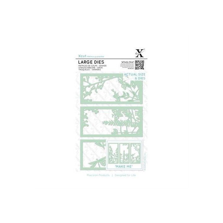 (XCU503097)Xcut Large Dies (6pcs) - Floral Panels