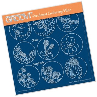 (GRO-FL-40992-03)Groovi Plate A5 LINDA WILLIAMS 123 SAMPLER - BUMBLE BEE
