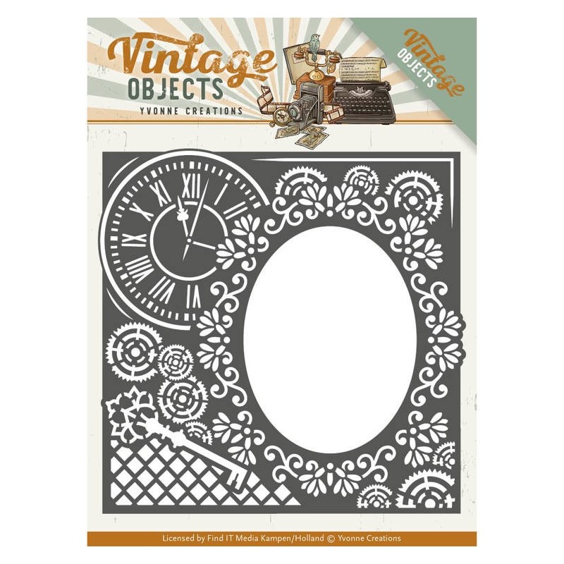 (YCD10132)Dies - Yvonne Creations - Vintage Objects - Endless Times Frame