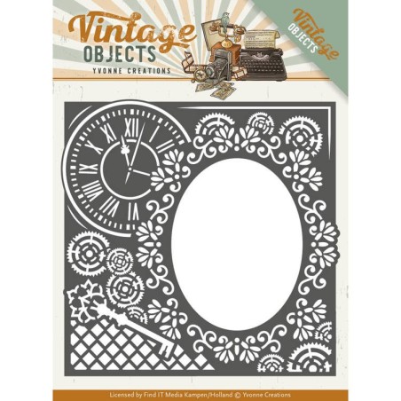 (YCD10132)Dies - Yvonne Creations - Vintage Objects - Endless Times Frame