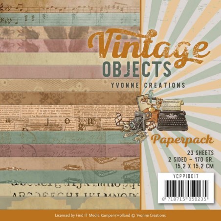 (YCPP10017)Paperpack - Yvonne Creations - Vintage Objects