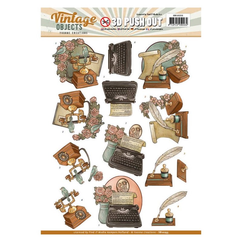 (SB10255)Push Out - Yvonne Creations - Vintage Objects - Vintage Communication