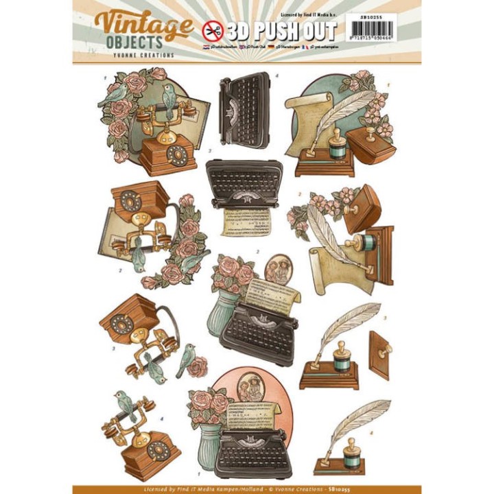 (SB10255)Push Out - Yvonne Creations - Vintage Objects - Vintage Communication
