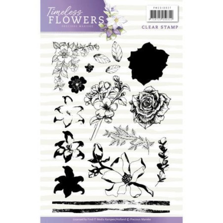 (PMCS10027)Clearstamp - Precious Marieke - Timeless Flowers