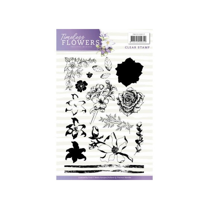 (PMCS10027)Clearstamp - Precious Marieke - Timeless Flowers