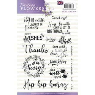 (PMCS10029)Textstamp - Precious Marieke - Timeless Flowers - Tekst English