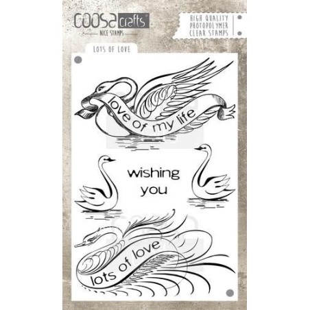 (COC-032)COOSA Crafts clearstamps A6 -Lots of love
