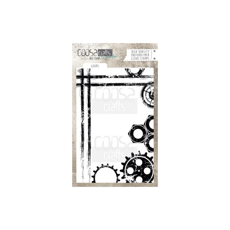 (COC-046)COOSA Crafts clearstamps A6 - Gears