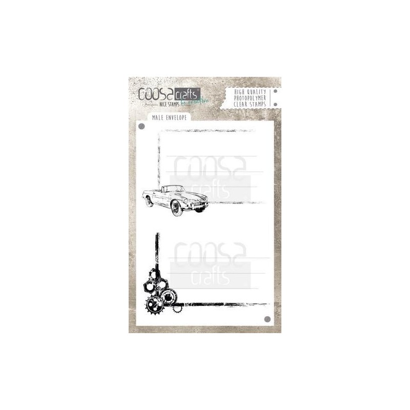 (COC-048)COOSA Crafts clearstamps A6 - Male Envelope
