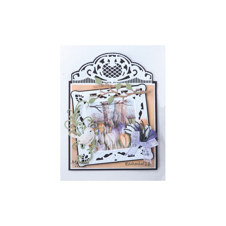(LR0525)Creatables stencil Anja's border