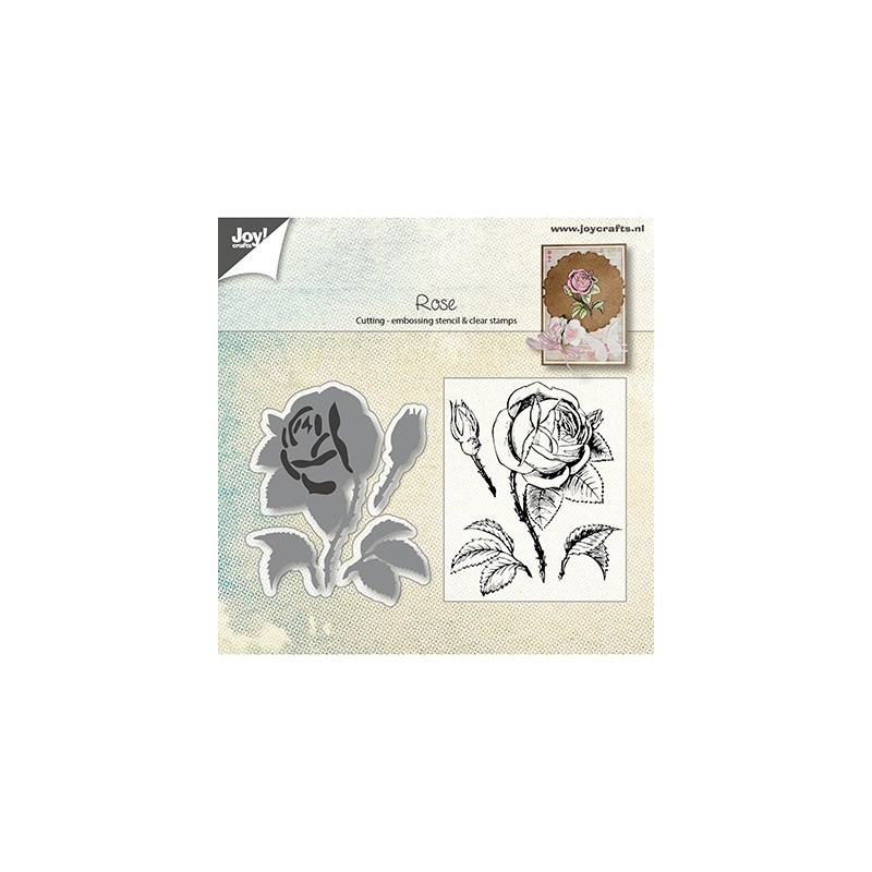 (6004/0026)Clear stamp / Stencil set Rose