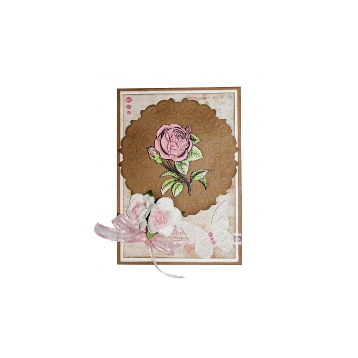 (6004/0026)Clear stamp / Stencil set Rose