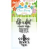 (6410/0476)Clear stamp Coffee txt - Enjoy