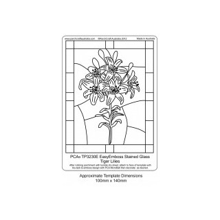 (TP3230E)EMBOSSING Easy Emboss Stained Glass Tiger Lilies
