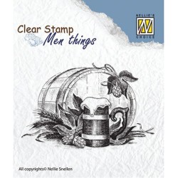 (CSMT010)Nellie's Choice Clear Stamp Men Things Beer