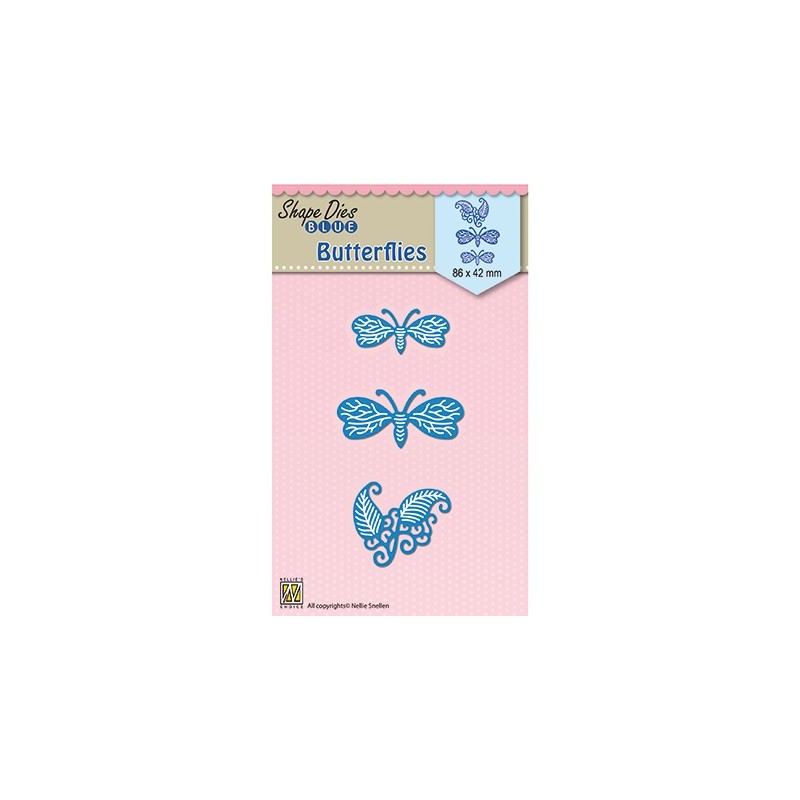 (SDB039)Nellie's Shape Dies blue Butterflies