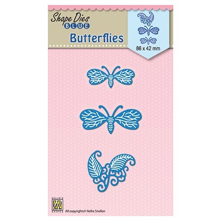 (SDB039)Nellie's Shape Dies blue Butterflies