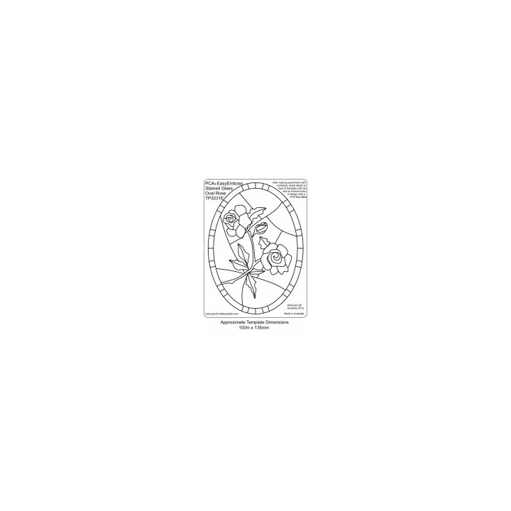 (TP3231E)EMBOSSING Easy Emboss Stained Glass Oval Rose