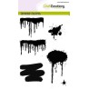 (1287)CraftEmotions clearstamps A6 - paint drips, splashes