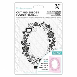 (XCU503822)Xcut Cut & Emboss Folder Rose Border