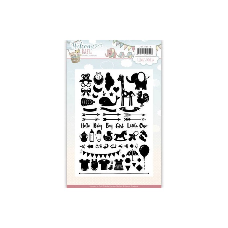 (YCCS10040)Clearstamp - Yvonne Creations - Welcome Baby