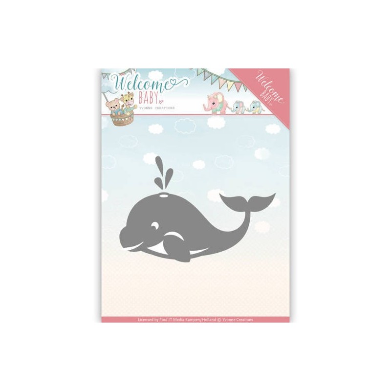(YCD10139)Dies - Yvonne Creations - Welcome Baby - Little Orca