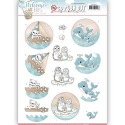 (SB10265)3D Pushout - Yvonne Creations - Welcome Baby - By The Sea