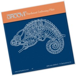 (GRO-AN-40959-01)Groovi® Baby plate A6 PATTERNED CHAMELEON