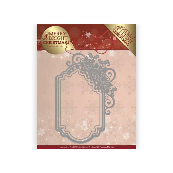 (PM10127)Dies - Precious Marieke - Merry and Bright Christmas - Poinsettia Ornament