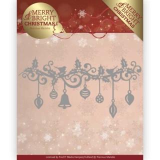 (PM10128)Dies - Precious Marieke - Merry and Bright Christmas - Christmas Garland