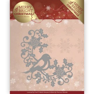 (PM10130)Dies - Precious Marieke - Merry and Bright Christmas - Bird Corner