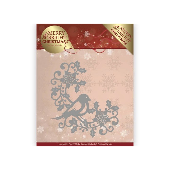 (PM10130)Dies - Precious Marieke - Merry and Bright Christmas - Bird Corner
