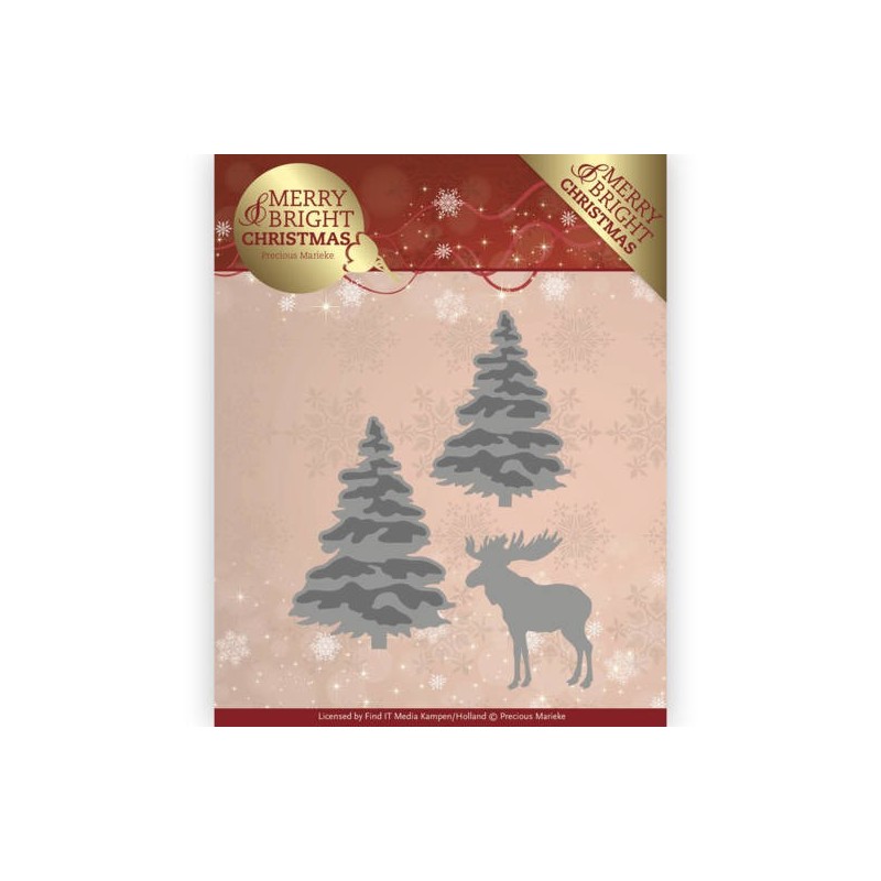 (PM10131)Dies - Precious Marieke - Merry and Bright Christmas - Forest