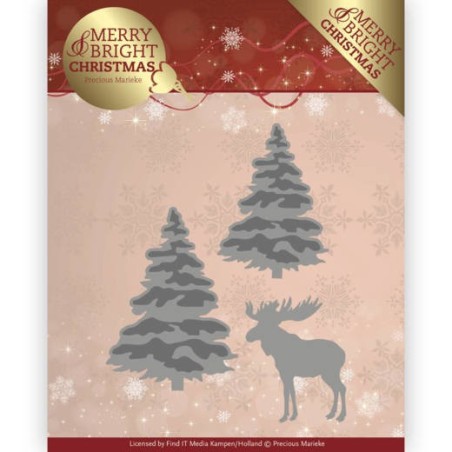 (PM10131)Dies - Precious Marieke - Merry and Bright Christmas - Forest