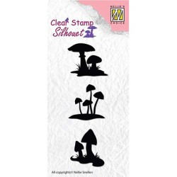 (SIL034)Nellie`s Choice Clearstamp - Mushrooms