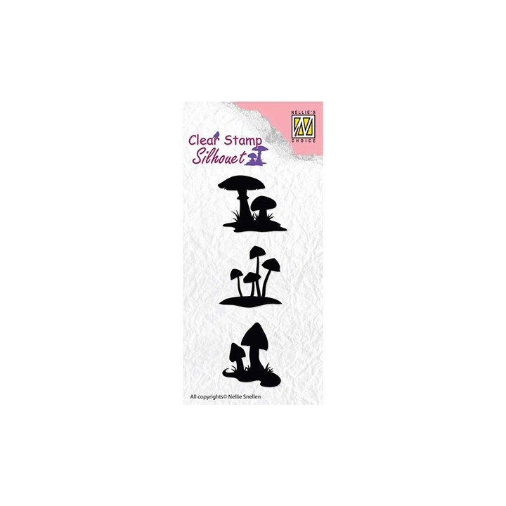 (SIL034)Nellie`s Choice Clearstamp - Mushrooms