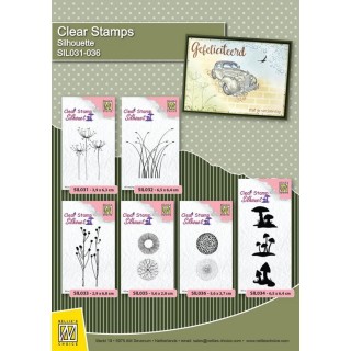 (SIL034)Nellie`s Choice Clearstamp - Mushrooms