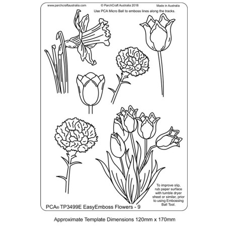 (TP3499E)PCA® EasyEmboss Flowers - 9