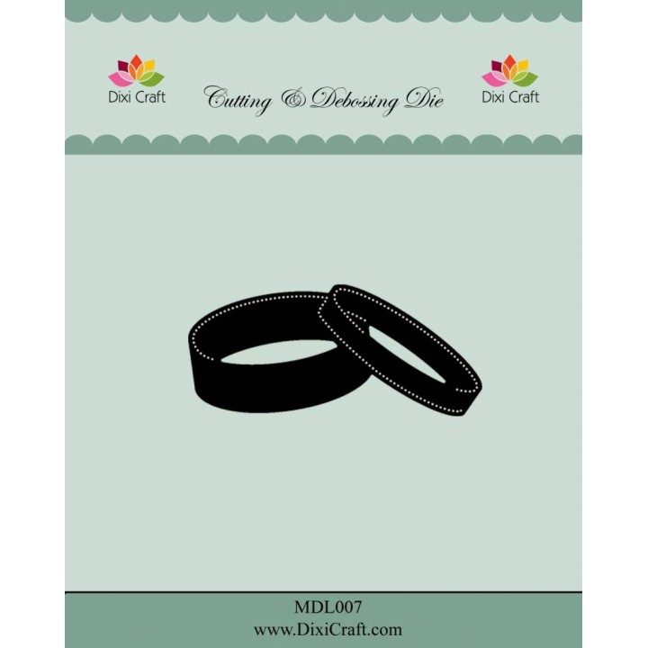 (MDL007)Dixi Craft Wedding Rings Metal Cutting & Debossing Die